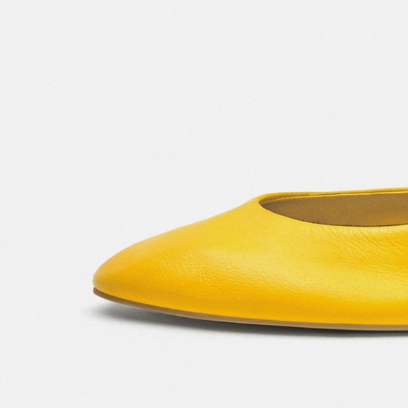 zara yellow flats
